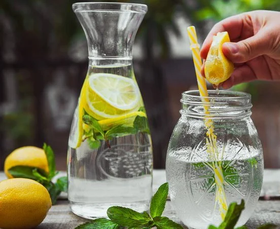 This is lemon water that can be used for various benefits.