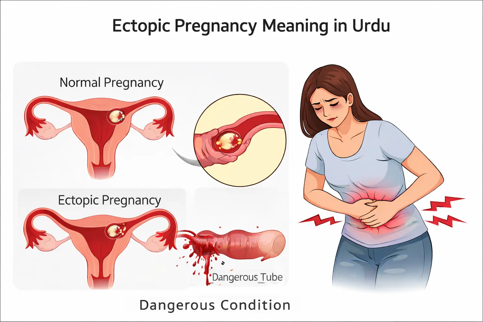 Ectopic pregnancy is a serious condition. Know about it in Urdu.