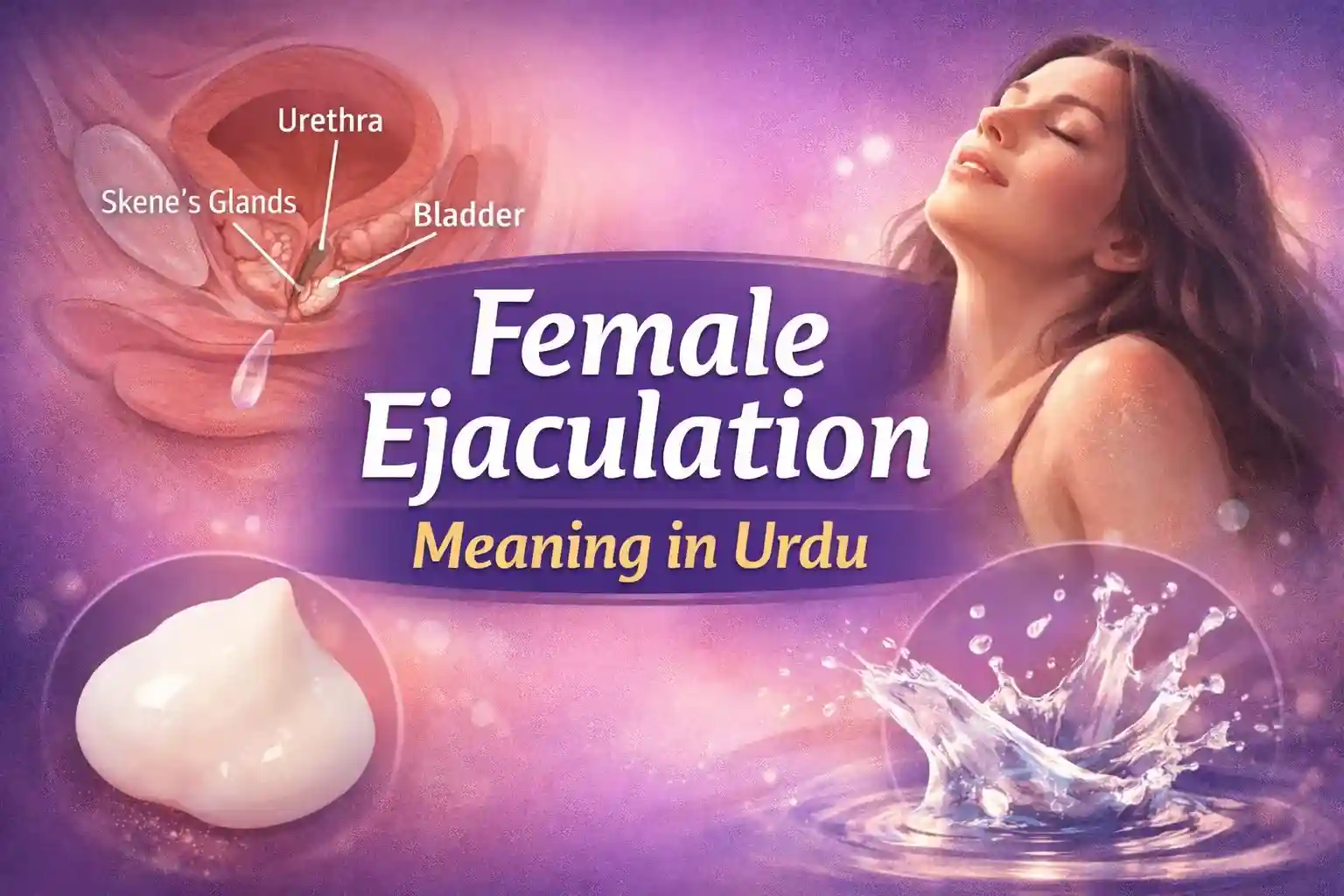 Female Ejaculation Meaning in Urdu explained with medical illustration