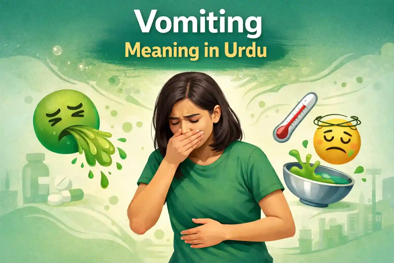 It's important for people to know the meaning of vomiting in Urdu so they control it.