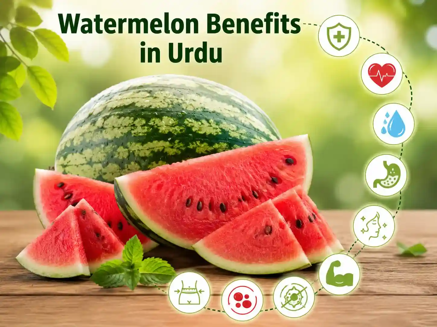 Watermelon is beneficial for your health, preventing cancer.