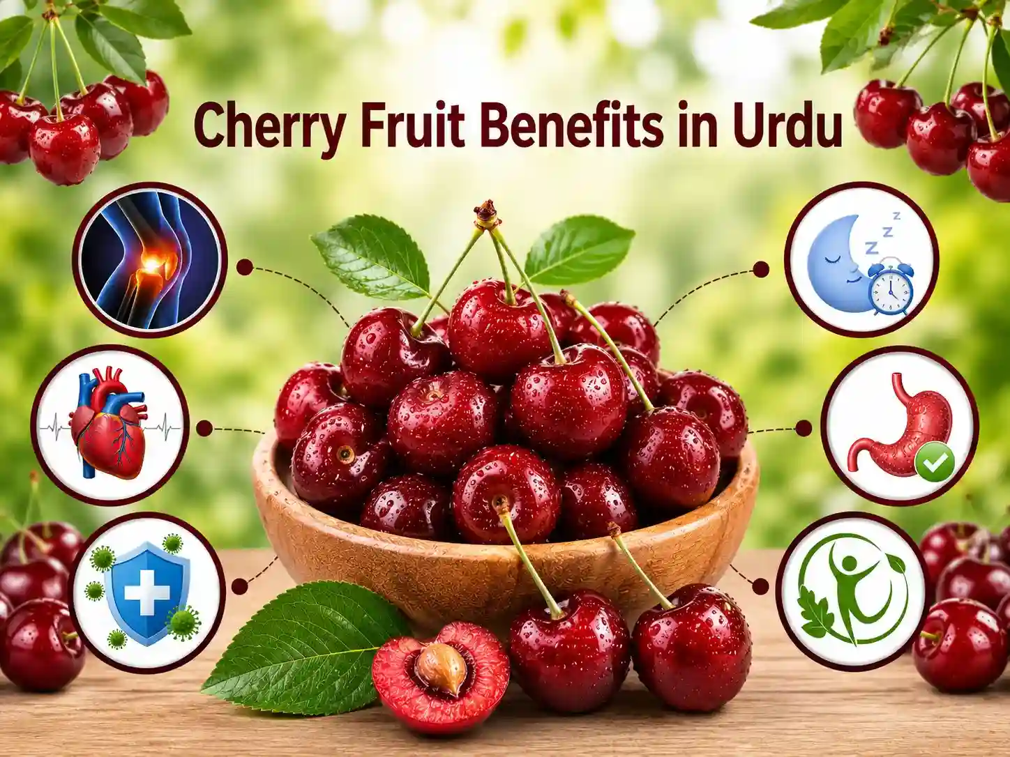 Cherry fruit can prevent swelling and cancer.