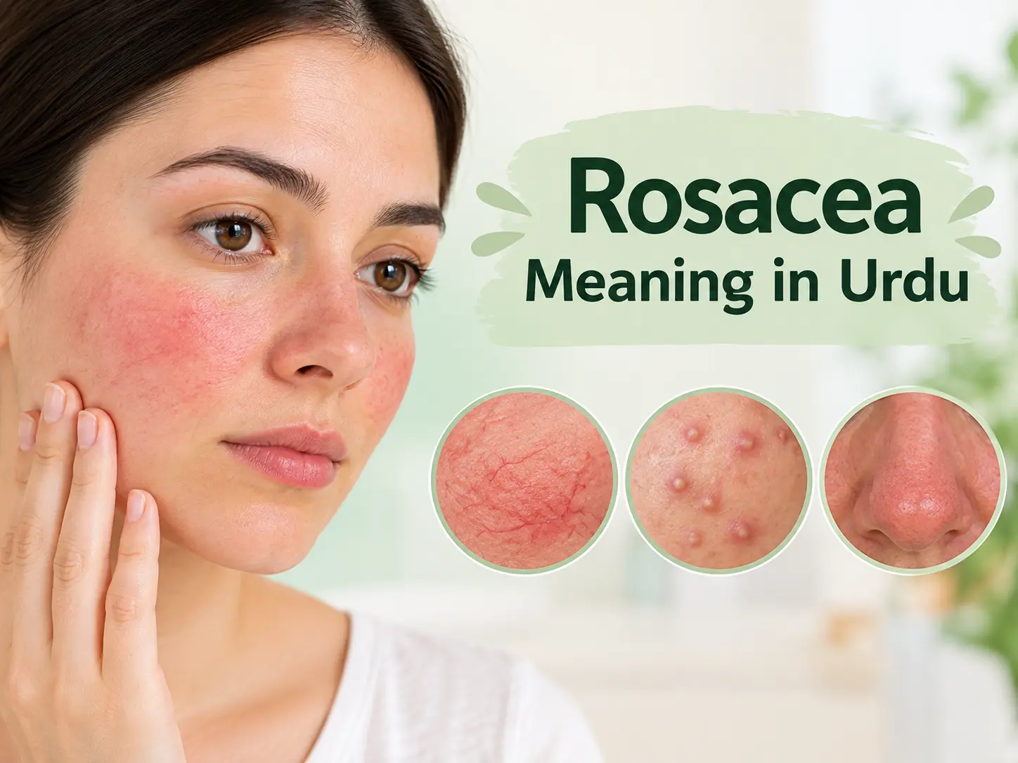 Rosacea is a skin condition. Learn about it in Urdu.