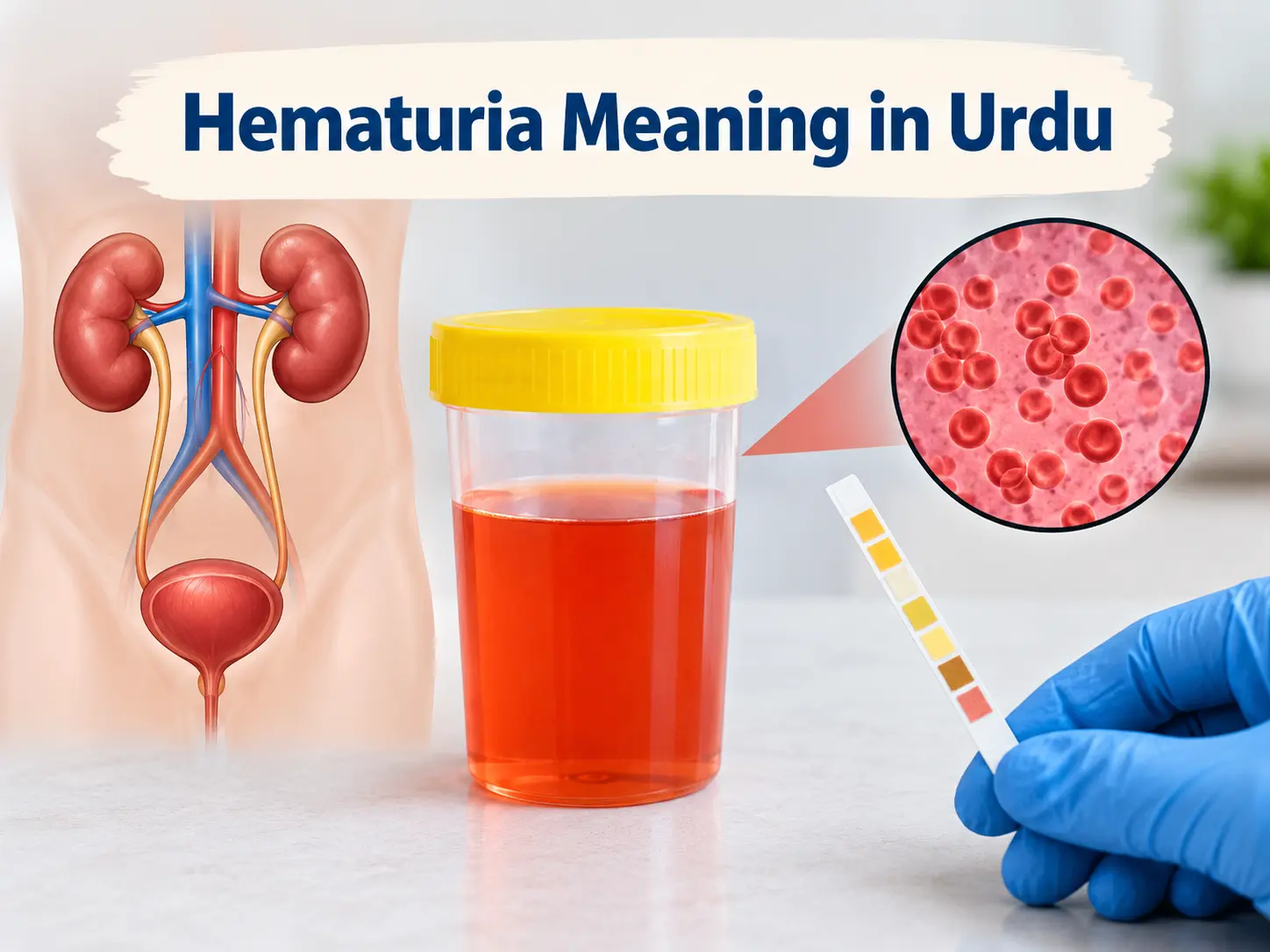 Hematuria means there will be blood in your urine.