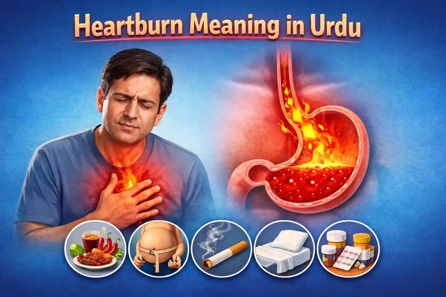Heartburn can be a serious symptom so learn about it in Urdu and treat it.