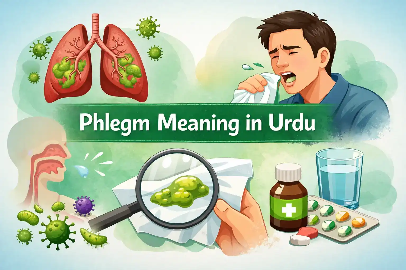 Learn about the meaning of phlegm in Urdu