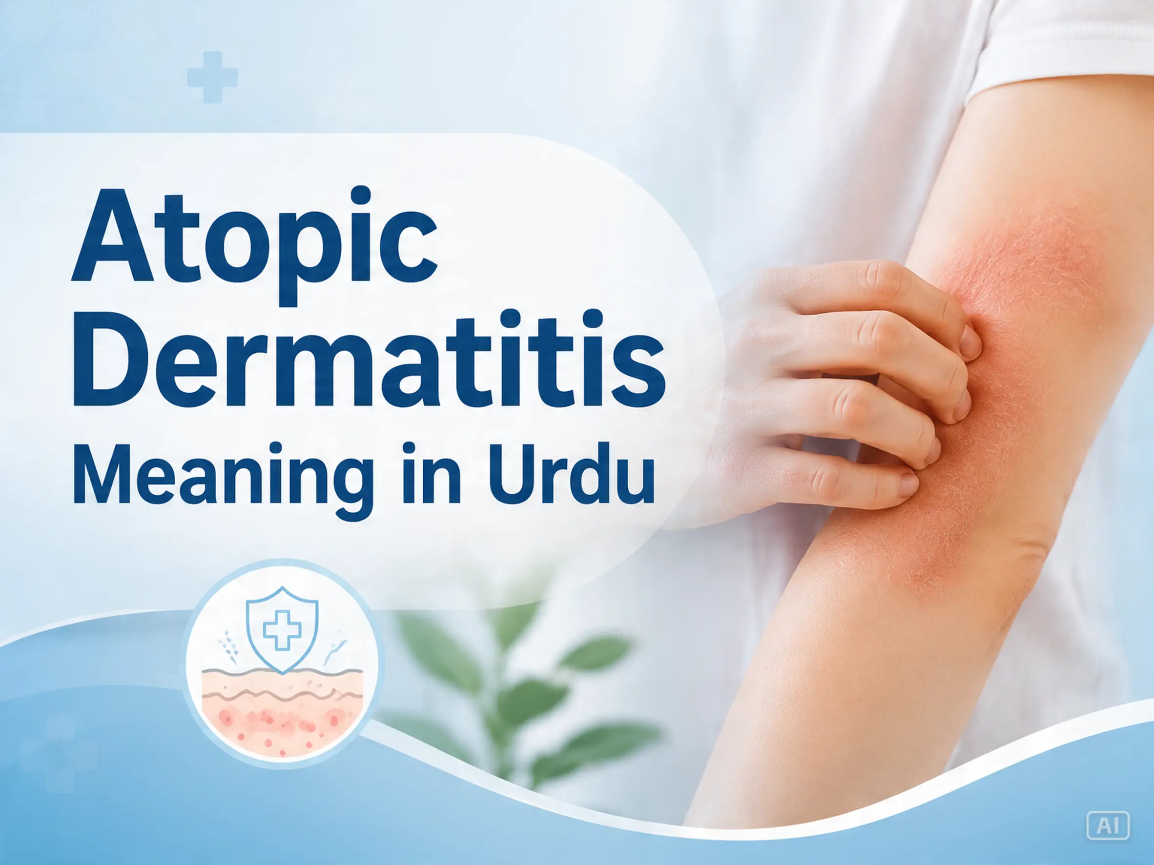 Atopc dermatitis affects various skin parts.