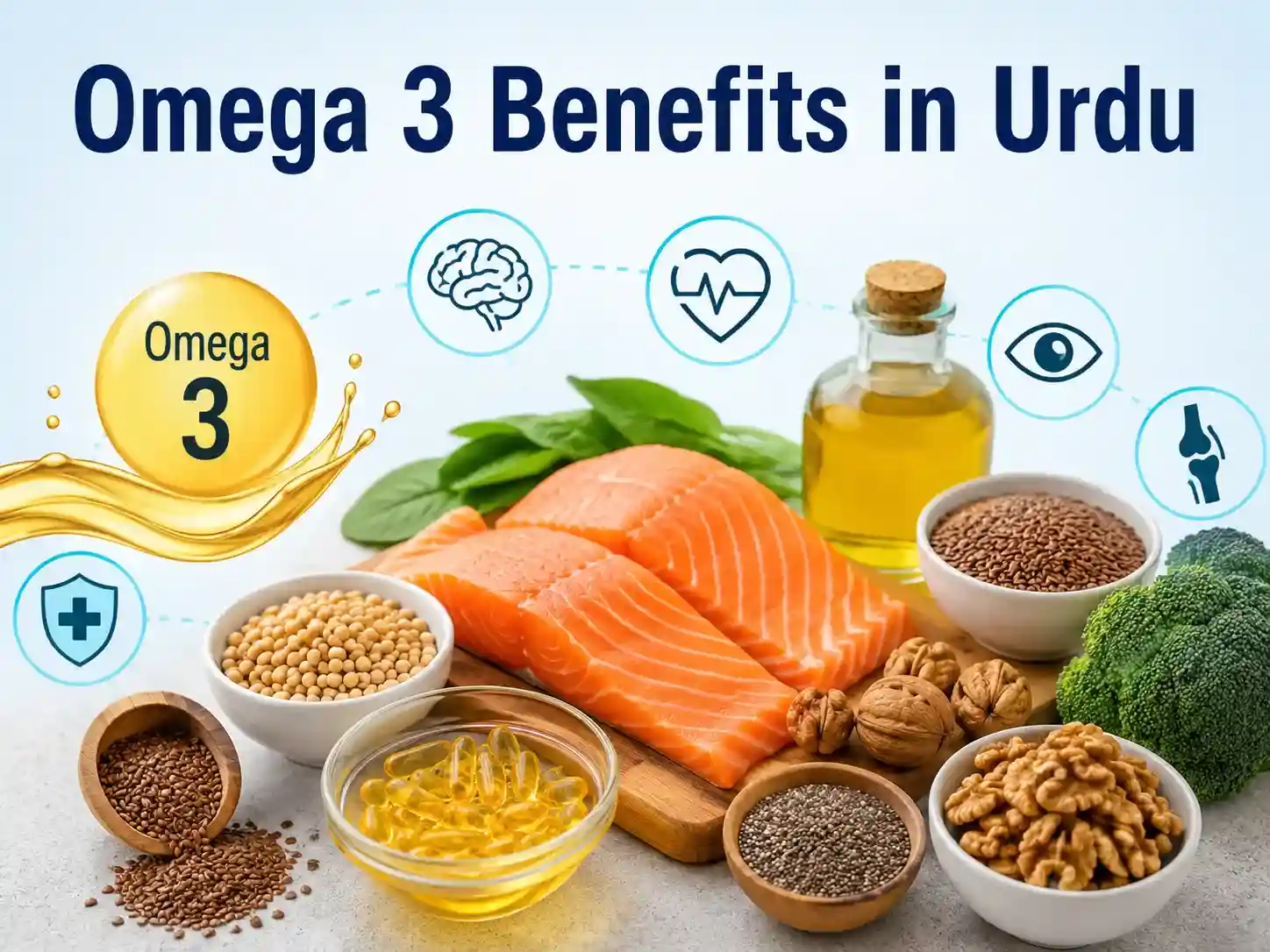Omega 3 is effective for health. Learn its benefits in Urdu.