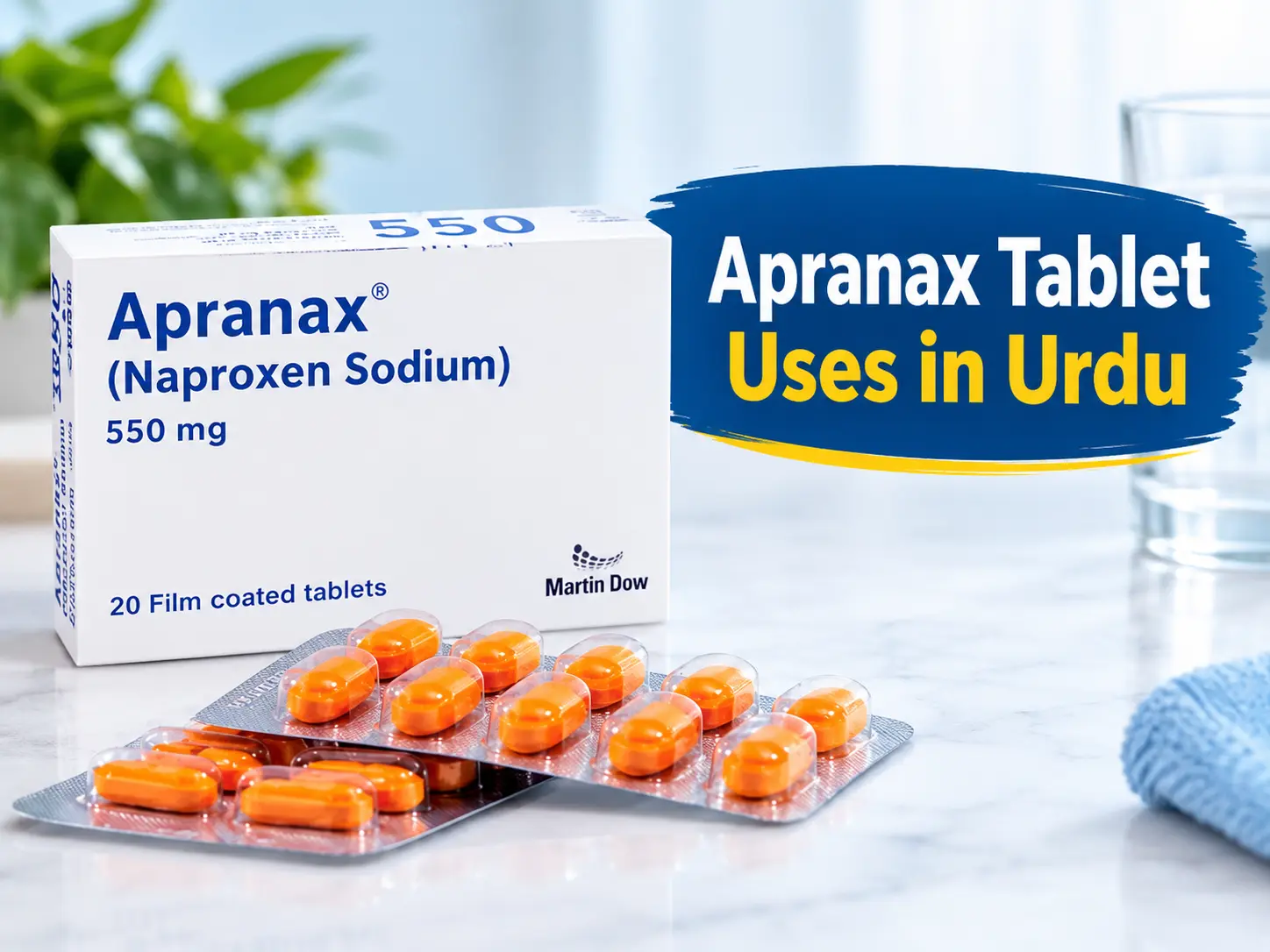 Apranax tablets treat painful conditions.